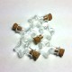 Small Glass Cork Bottles (Heart Shape) 1 Inch 10Pcs