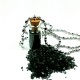 Mini Bottle Necklace (Black Lava Salt) 18 inch