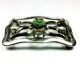 VTG Pawn Heavy Navajo Turquoise Abstract Sand-Cast Sterling Silver Belt Buckle