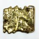 Vtg Abstract Brutalist Patten Brass Belt Buckle