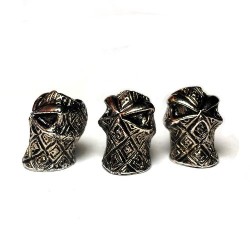 5pcs Metal Skull Beads for Paracord Projects (Ninja)