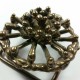 VTG 70s Abstract Brutalist Wheel Pattern Brass Belt Buckle