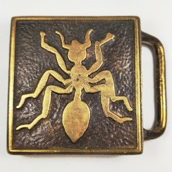 Vintage D Laurie Ant Bug Insect Art Star Brass Belt Buckle