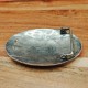 Vintage Hopi Pueblo Mitchel Sockyma MS Kokopelli Corn Overlay Sterling Silver Belt Buckle