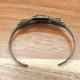 Fred Harvey Era Stamped Turquoise Navajo Horse Dog Sterling Silver Bracelet Cuff