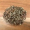 70s Studio Tree of Life Sculpture Art Abstract Brutalist Boho Brass Belt Buckle