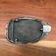 Studio Southwest Native Obsidian Arrowhead Shape Art Sterling Silver Belt Buckle