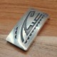 70's Native Hopi Crafts Overlay Abstract Pattern Sterling Silver Belt Buckle