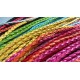 Mixed Color Braided Leather Necklace Cord 18" w/ Extender