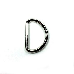 Metal D Ring 1 inch Non Welded Nickel Plated Heavy Duty Pack of 50