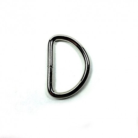 Metal D Ring 1 inch Non Welded Nickel Plated Heavy Duty Pack of 50